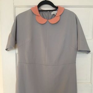 Lost Ink Babydoll Dress with scalloped collar